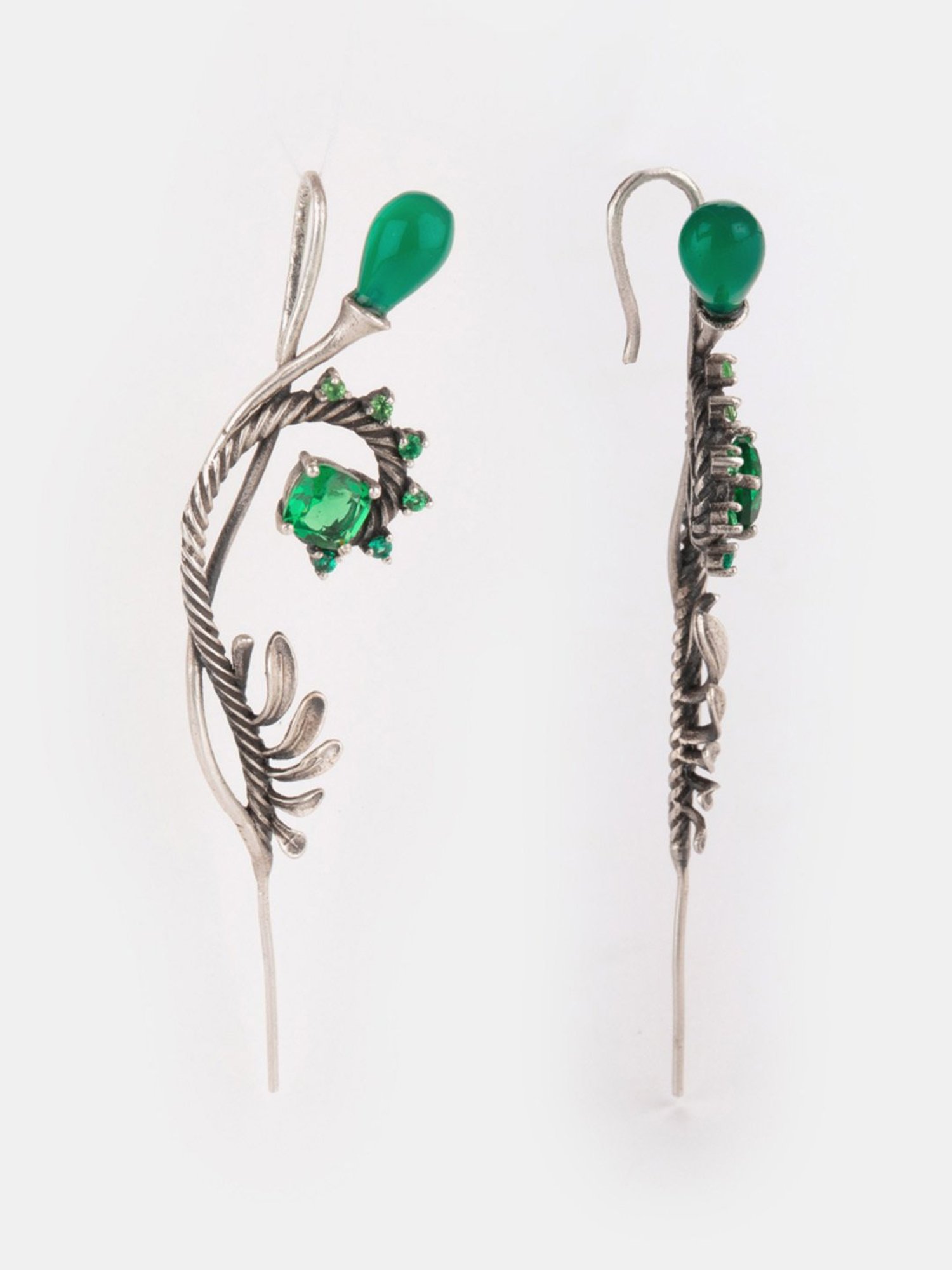 Shaya 92.5 Sterling Silver Untangle Oxidized Ear Cuff for Women