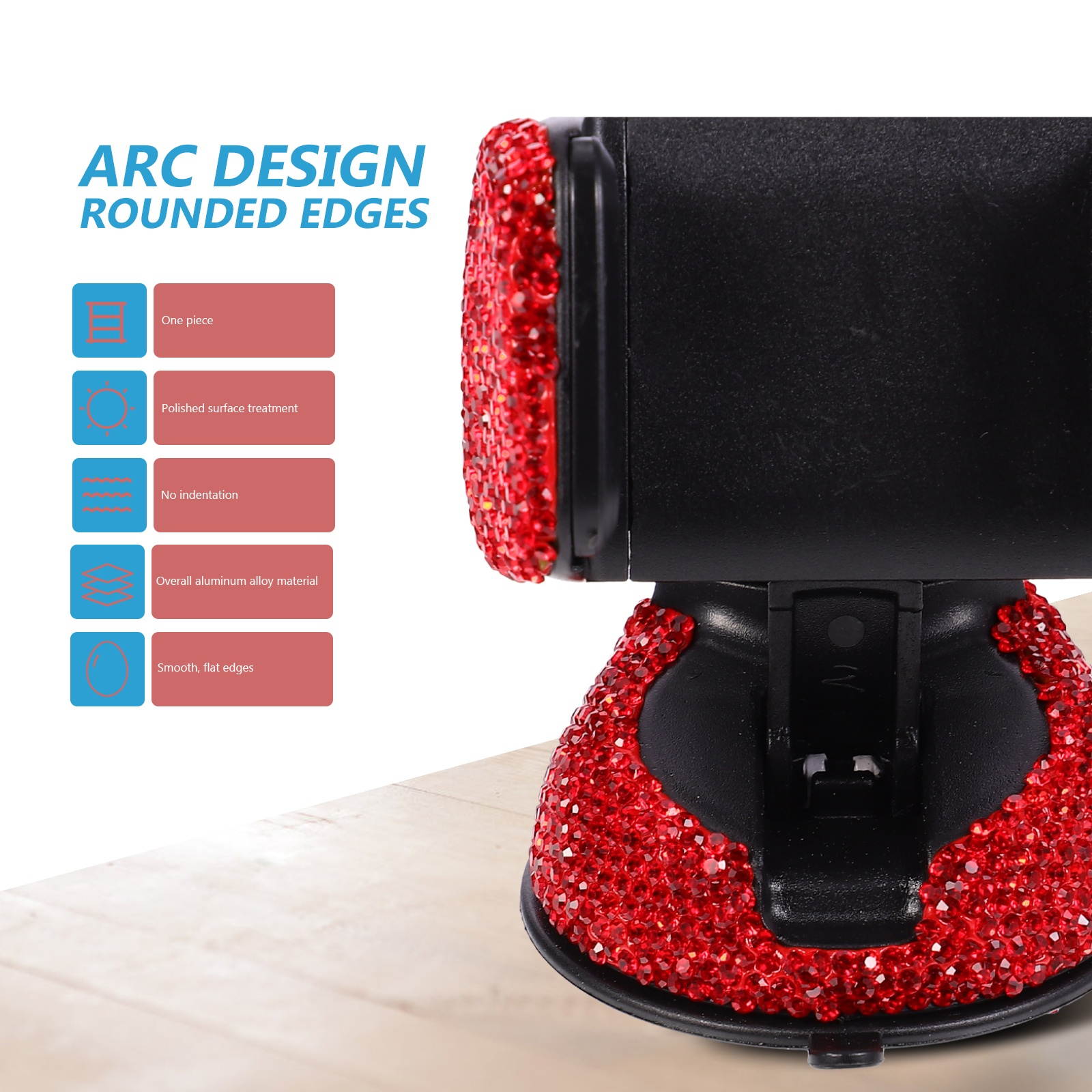 1pc Rhinestone Air Outlet Dashboard Navigation Suction Cup Mobile Phone Rack