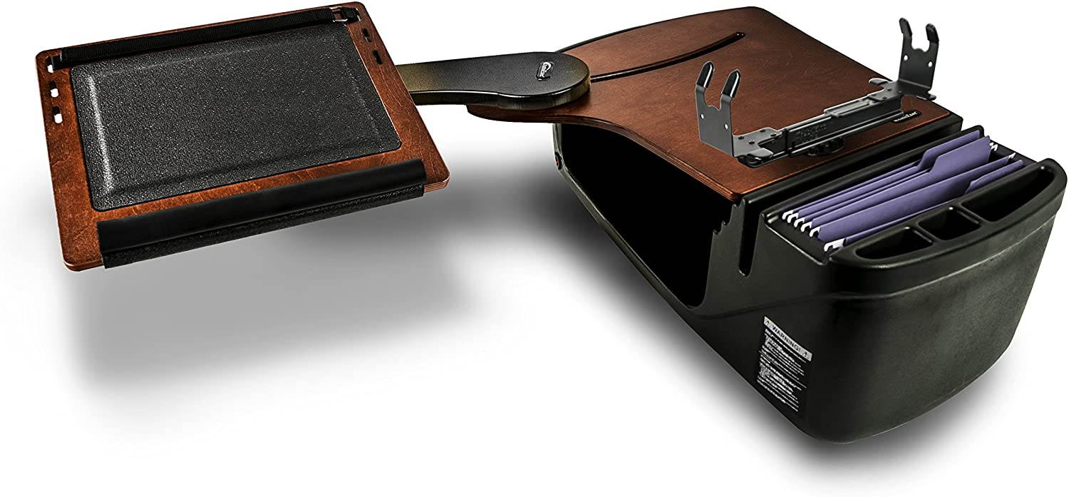 AutoExec AUE18021 AutoExec AUE18021 Reach Desk Back Seat Car Desk Mahogany Finish with Built-in 200 Watt Power Inverter and Printer Stand
ReachDeskS-01 BS Printer MAH