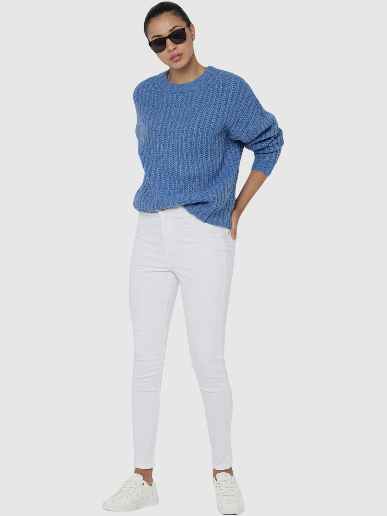 American Eagle Outfitters Sky Blue Quilted Pullover