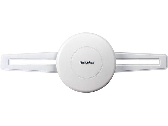 Five Star [Newest 2020] HDTV Antenna w/ 360&deg; Omnidirectional Powerful Amplified Outdoor TV Antenna up to 150 Miles Indoor/Outdoor, RV, Attic 4K 1080P UHF VHF Supports 4TVs Installation Kit