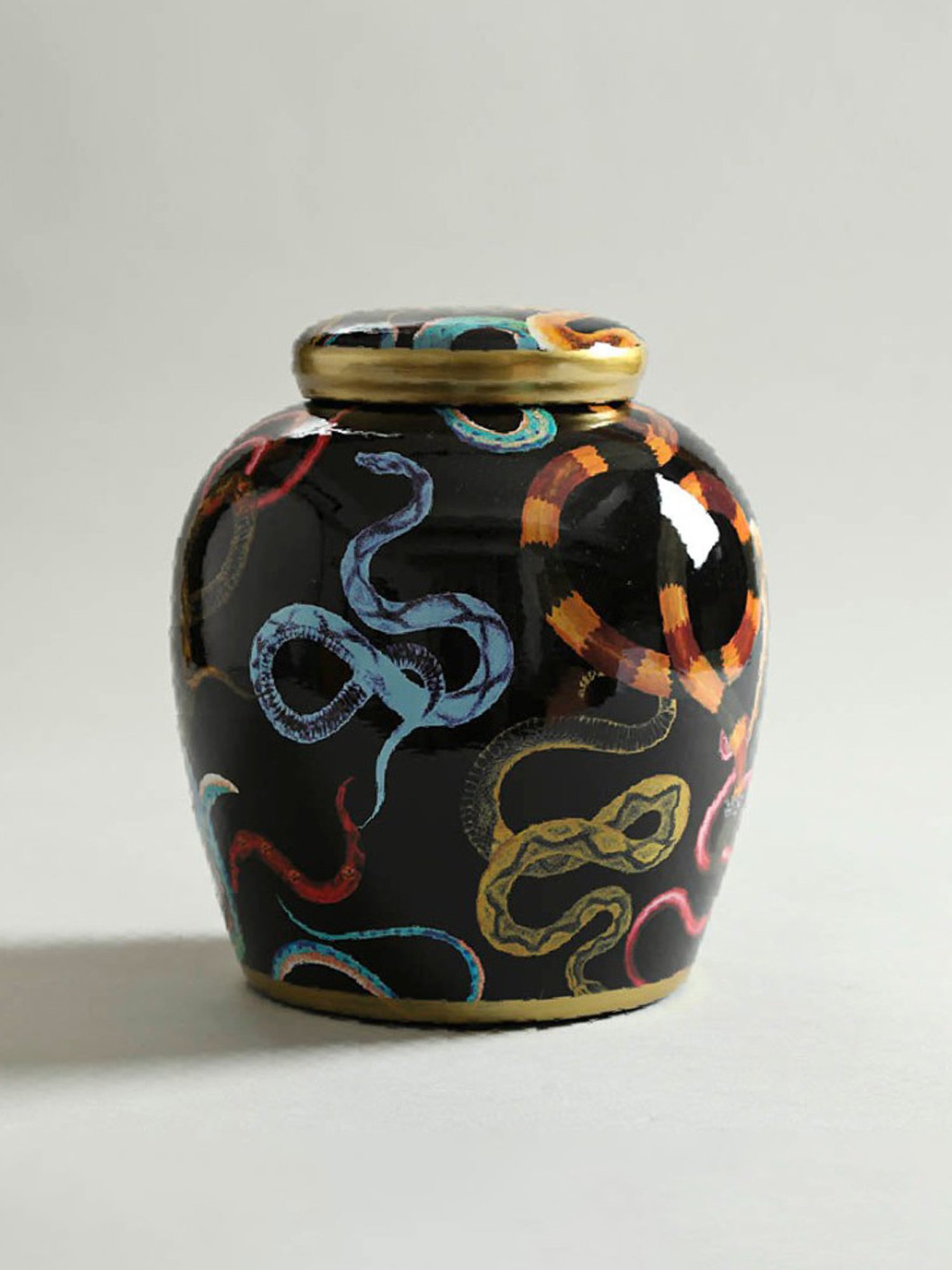 Home4U Multicolor Porcelain Kundanika Jar