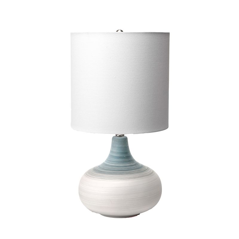 nuLOOM Vienna 22" Ceramic Table Lamp Lighting - White 21.5" H x 11.5" W x 11.5" D