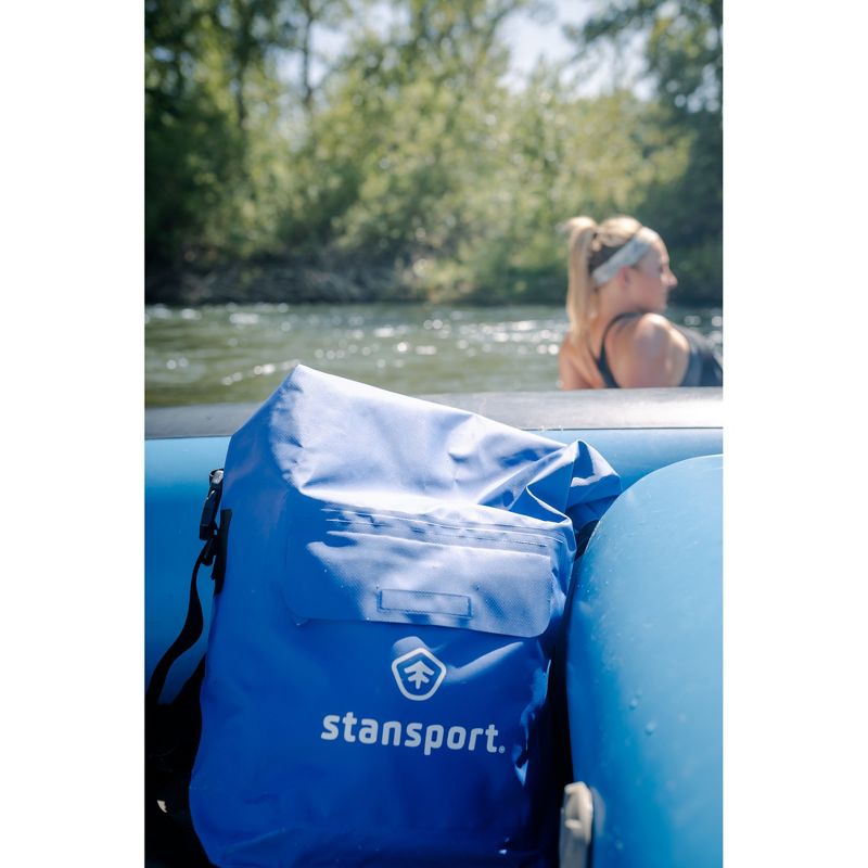Stansport Waterproof Backpack Dry Bag With Shoulder Straps 30L Blue