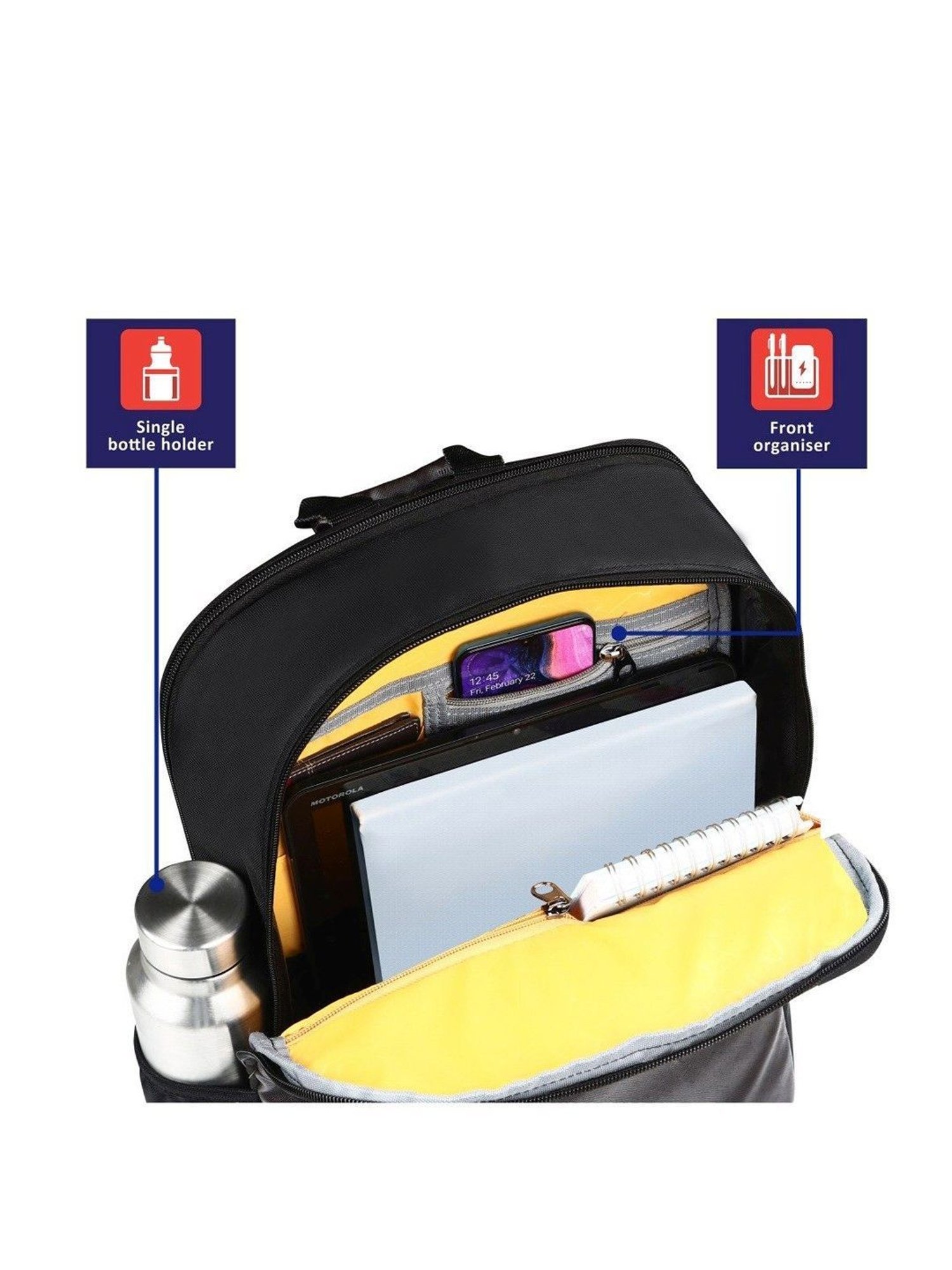 LAVIE SPORT Maroon Polyester Medium Laptop Backpack