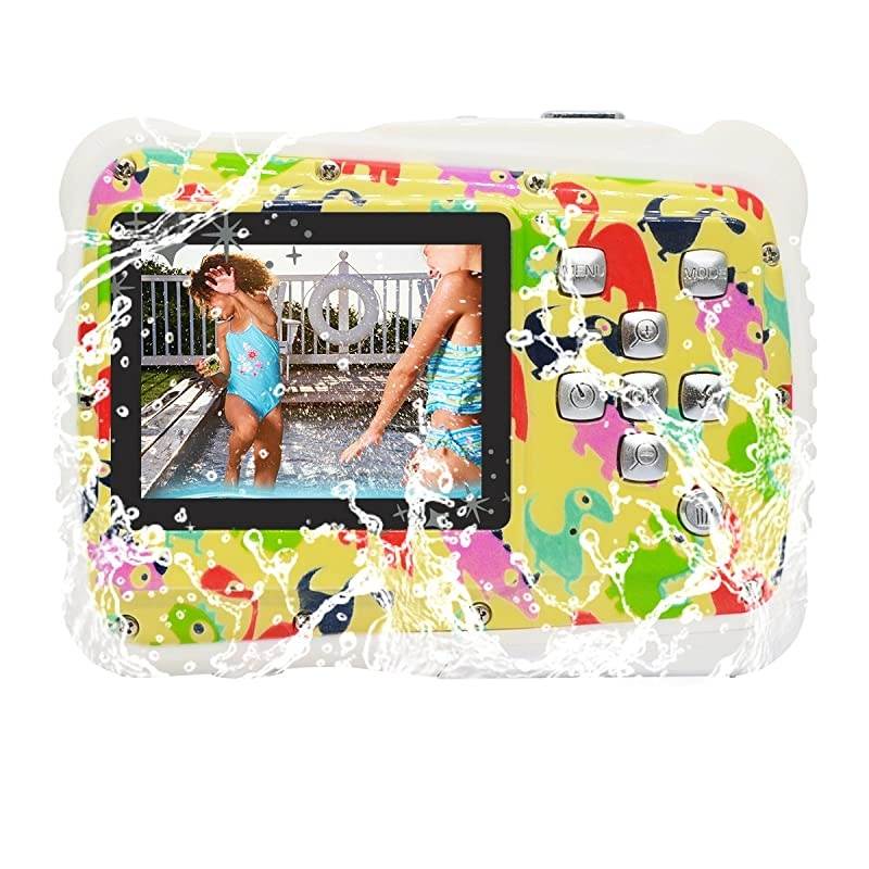 Kids Camera,  Underwater Action Camera Dust Proof Camcorder Waterproof Sports Camera HD Camcorder for Children Kids Toys with 2 Inch LCD Display (Dinosaur)