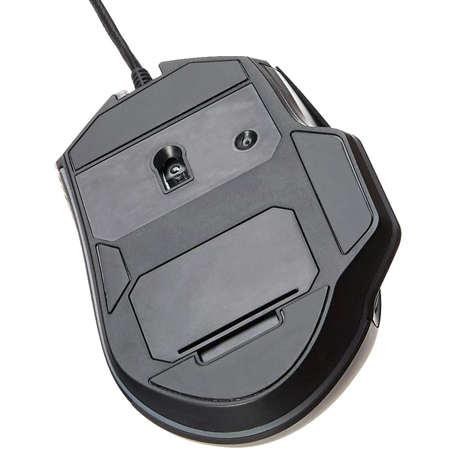AmazonBasics PC Programmable Gaming Mouse | Adjustable 12,000 DPI, Weight Tuning