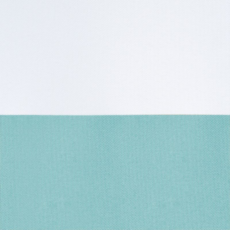 Smart Shower Curtains Porter Stripe Fabric With Attached Hooks Blue - Maytex