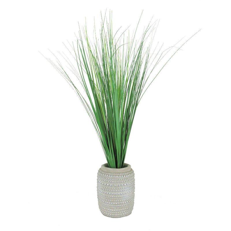 24" x 18" Artificial Grass Plant in Cement Vase - LCG Florals