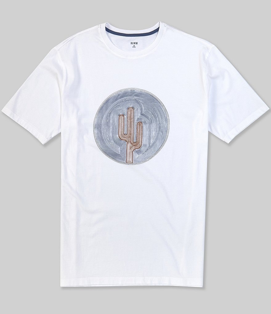 Rowm Short-Sleeve Cactus Screen Printed Crew Tee