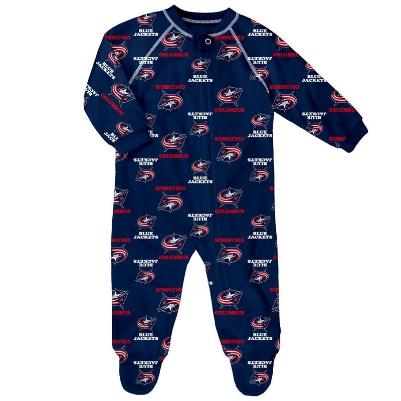 NHL Columbus Blue Jackets Baby Boys' Sleeper - 12M