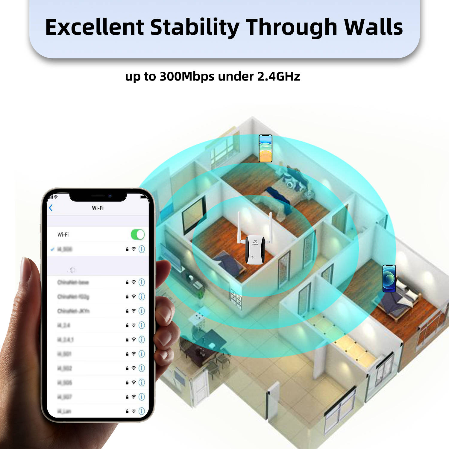 Donwell WiFi Repeater Range Router Extender Internet Booster Wireless Signal Amplifier 300Mbps WiFi Range Extender Signal Booster Amplifier Internet Wireless Repeater