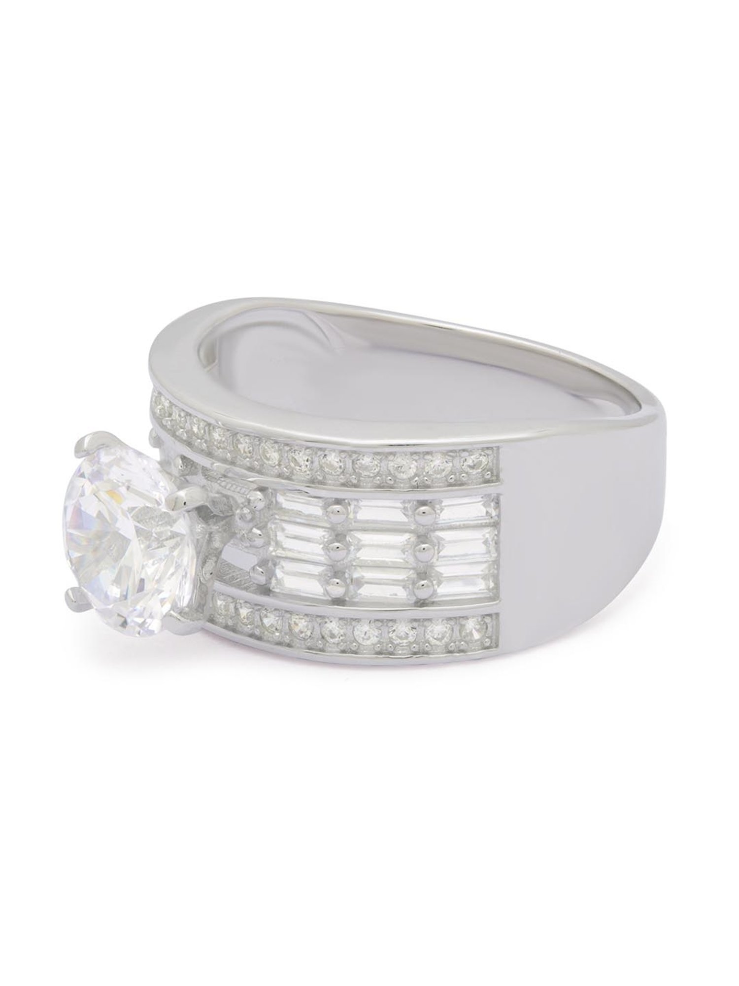 Anayra 92.5 Sterling Silver Sparkling Ring for Women