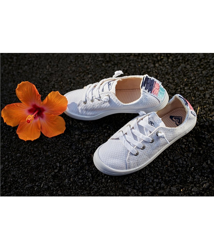 Roxy Bayshore III Textured Canvas Stitch Back Detail Slip-On Sneakers