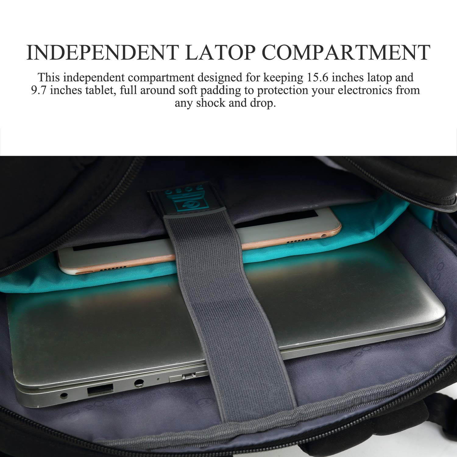 LUOM Laptop Backpack 15.6 Inch Stylish School Computer Backpack Casual Daypack Laptop Bag Water Repellent Nylon Business Bag Tablet with USB Port for Travel/Business/College/Women/Men-Gray