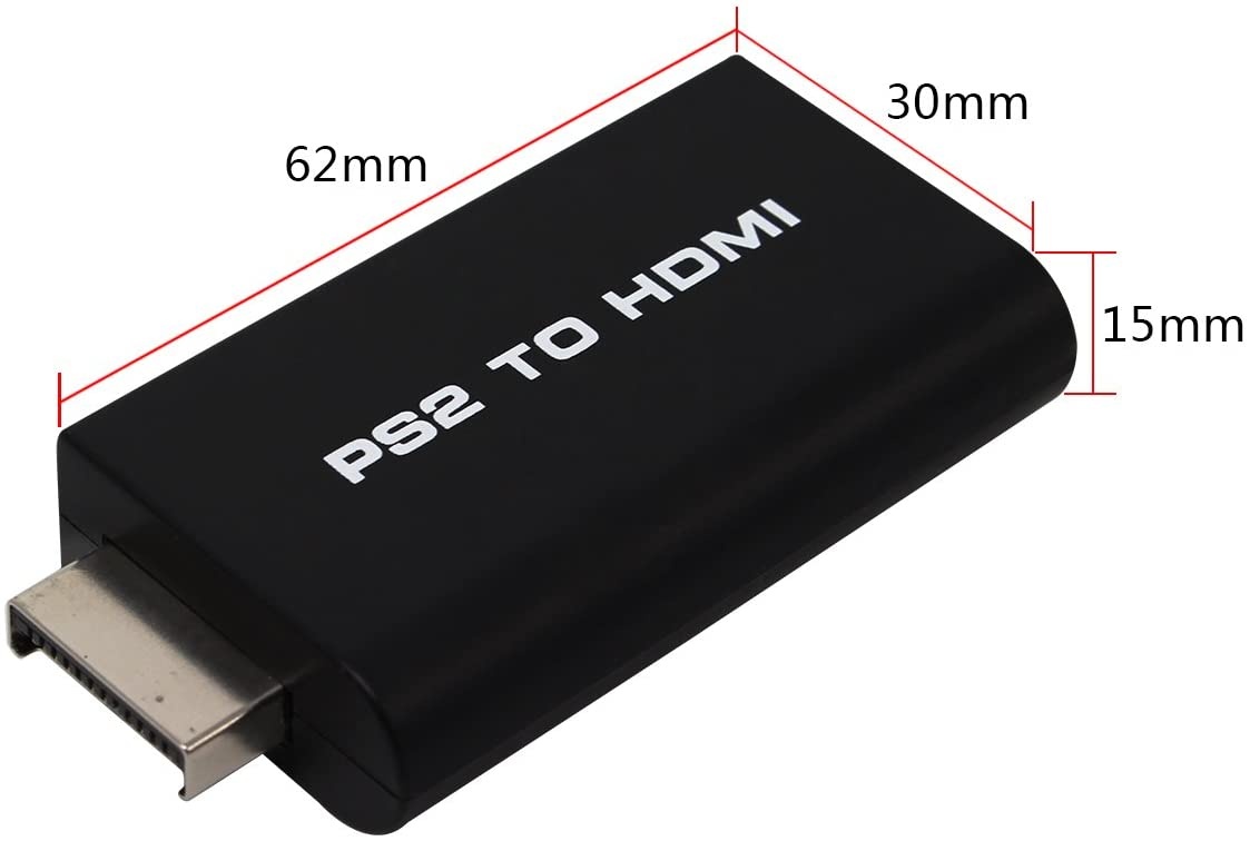 PS2 to HDMI Playstation 2 to hdmi 480i/480p/576i Audio Video Converter Adapter with 3.5mm Audio Output Supports All PS2 Display Modes