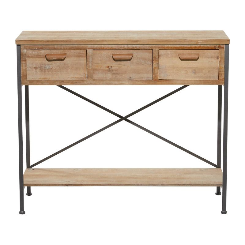 Contemporary Wood Console Table Red - Olivia & May