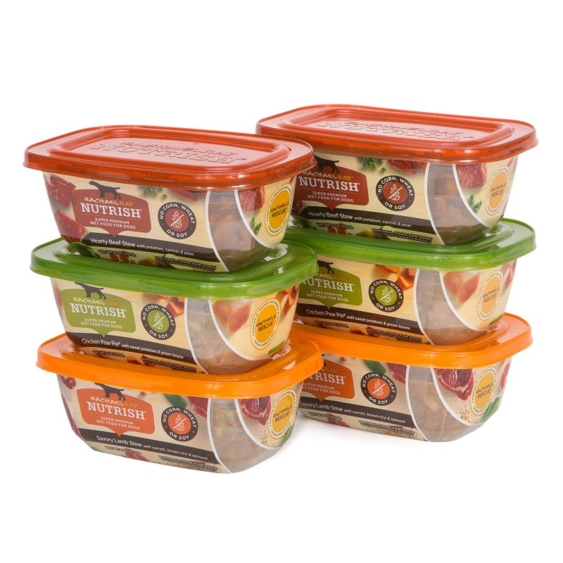 Rachael Ray Nutrish Super Premium Wet Dog Food Healthy Recipes Chicken, Beef & Lamb - 8oz/6ct Variety Pack