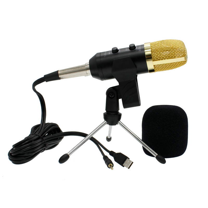 Microphone Adjustable Sound Volume Noise Reduction Condenser KTV Audio Studio Recording Mic MK-F100TL