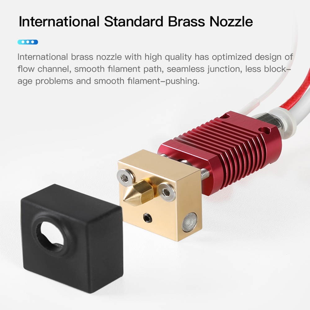 Original Creality Assembled Extruder Hotend Kit with 0.4mm Nozzle Aluminum Heating Block 100K Ohm Thermistor 24V Compatible with Creality Ender-3 V2 3D Printer