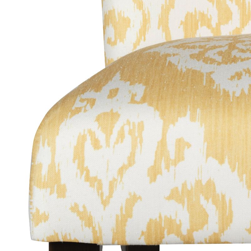 Set of 2 Parson Dining Chair Wood/Damask Yellow - HomePop