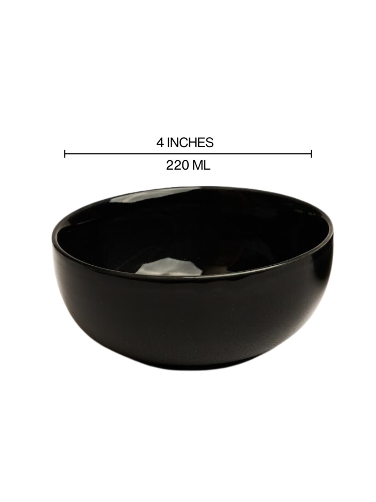 BlackCarrot Black Ceramic Dip Bowls Set of 2