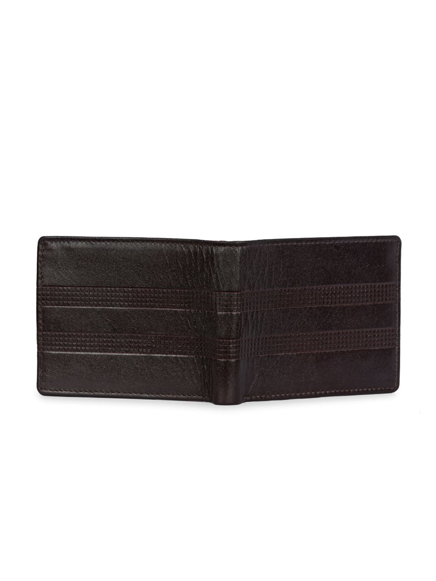Clog London Brown Textured Leather Small Bi-Fold Wallet for Men