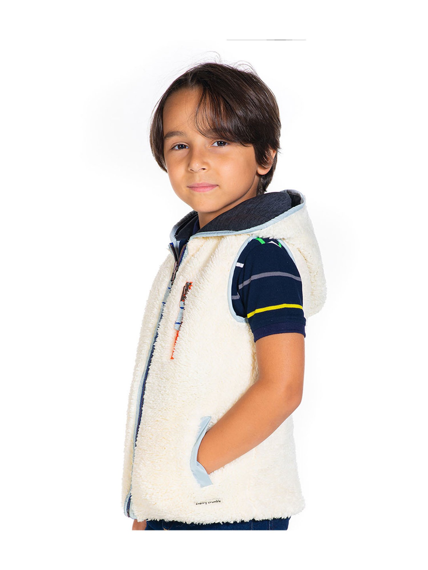 Cherry Crumble by Nitt Hyman Kids Blue Regular Fit Reversible Jacket