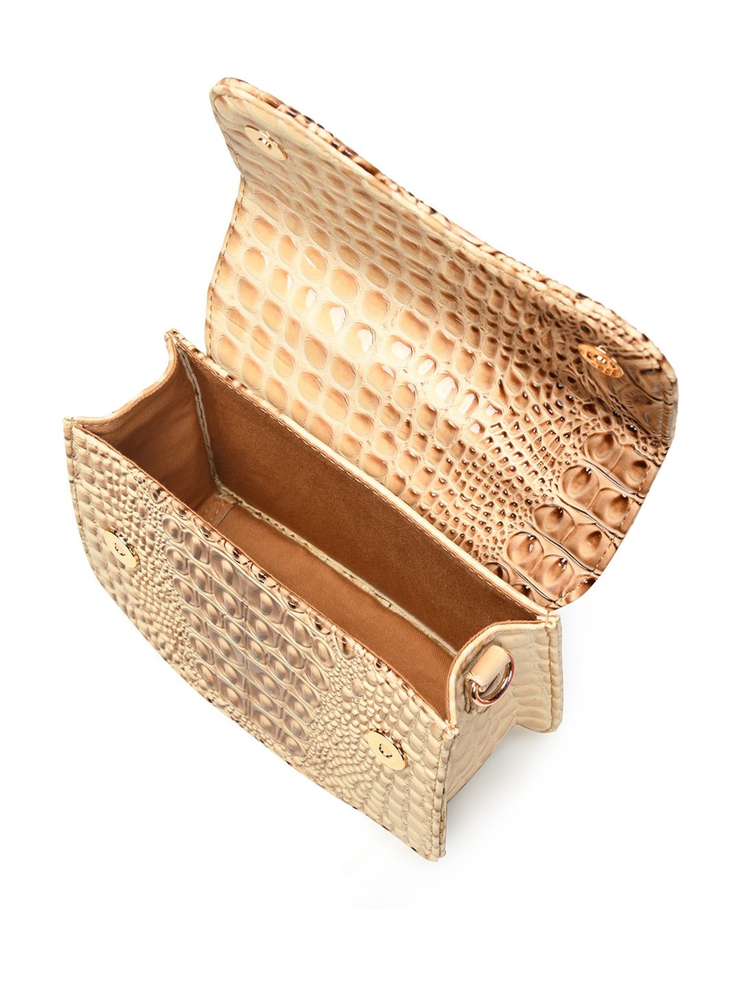 PELLE LUXUR Light Brown Animal Effect Small Cross Body Bag