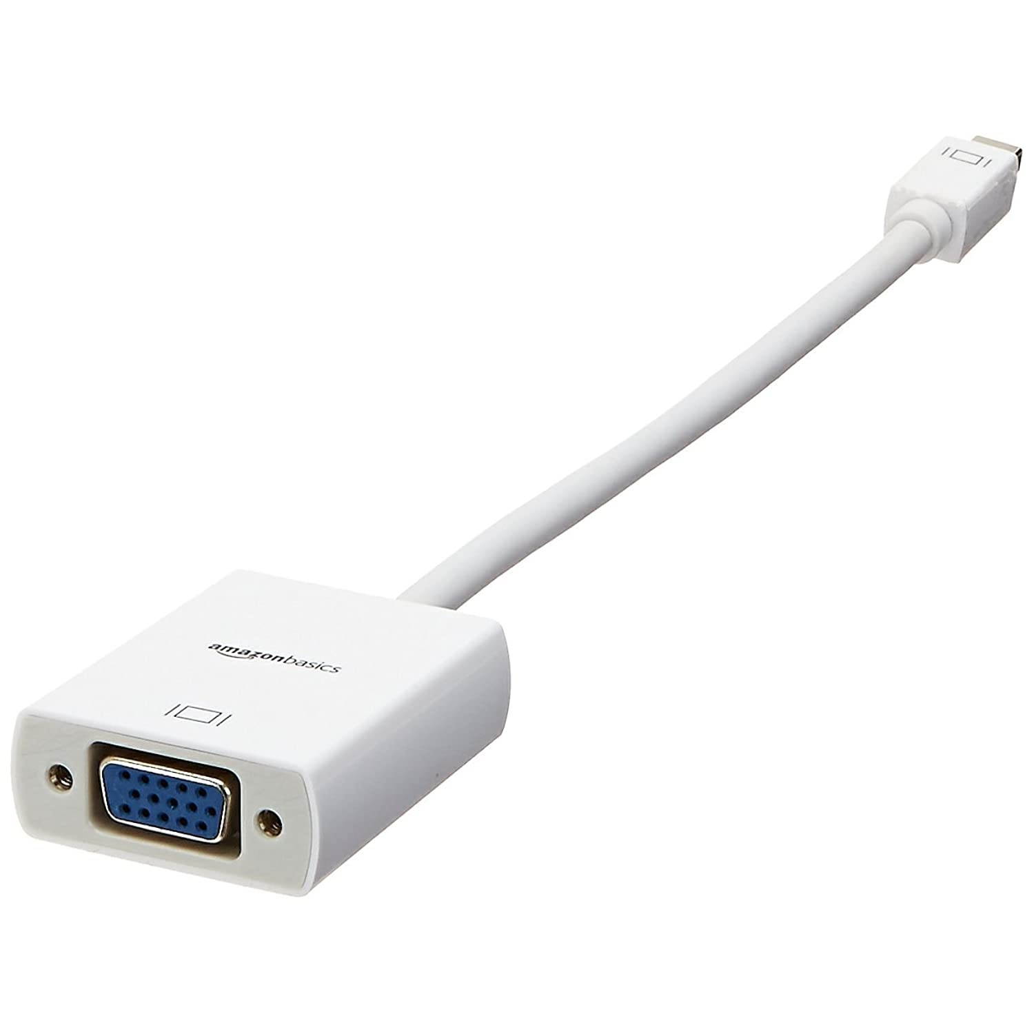 AmazonBasics Mini DisplayPort to VGA Monitor Adapter - Apple Compatible