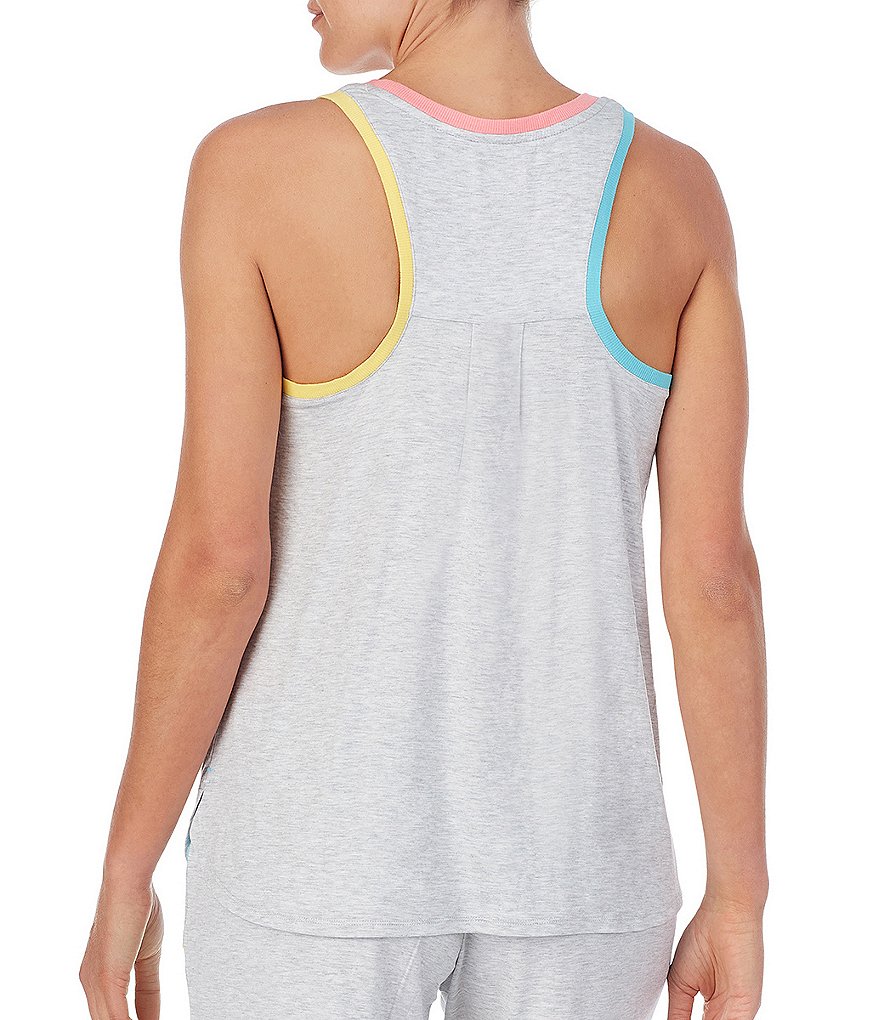 Peanuts Aloha Snoopy & Woodstock #double;Summer#double; Screen Print Jersey Knit Coordinating Sleep Tank