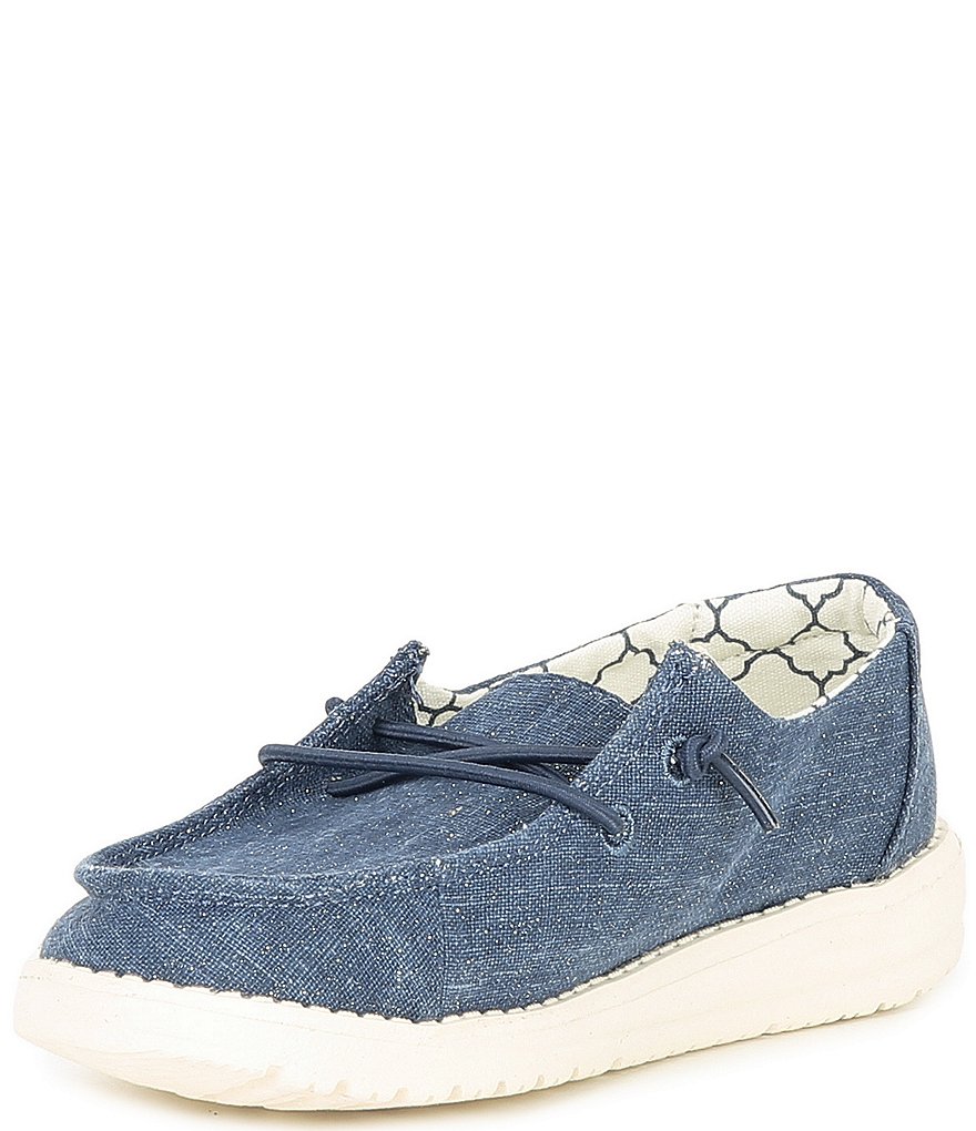 Hey Dude Girls' Wendy Linen Washable Slip-Ons (Toddler)