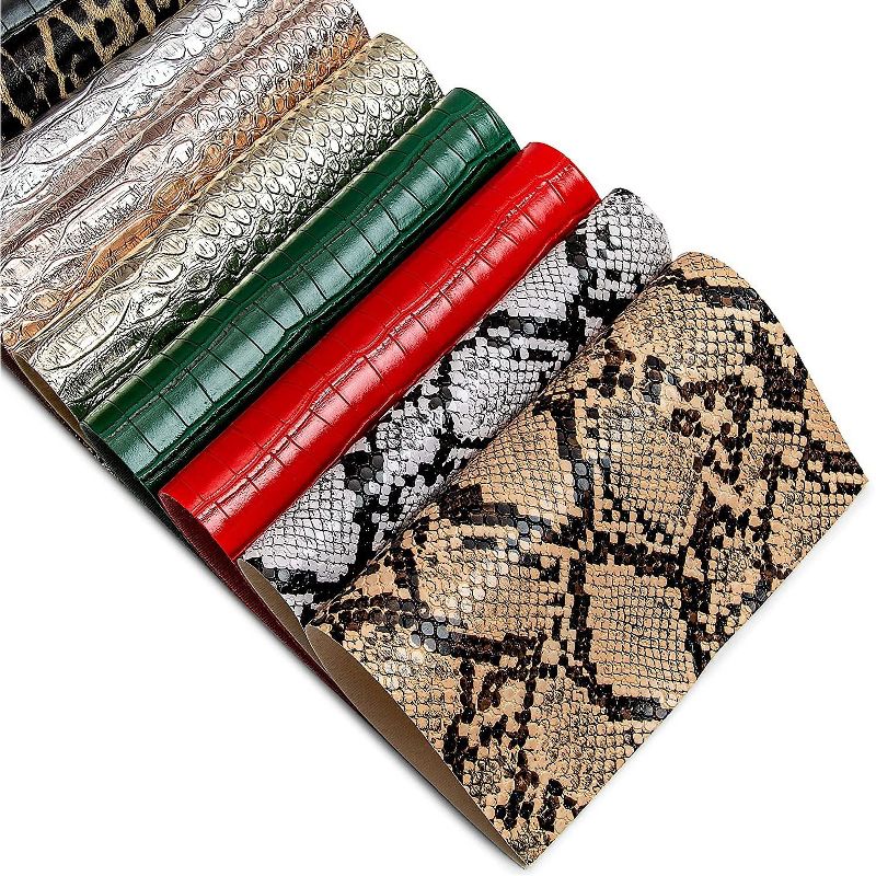 Bright Creations 15 Pack Faux Leather Sheets for Making Earrings, Bows, Jewelry (15 Patterns, 6.3 x 8.3 in)