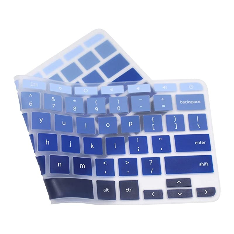 Keyboard Cover for 2017/2018 Acer Chromebook R11 CB3-131 CB3-132 CB5-132T, Acer Chromebook R 13 CB5-312T, Acer Chromebook 15 CB3-531 CB3-532 CB5-571, Acer Chromebook 14 CP5-471 (Blue Ombre)