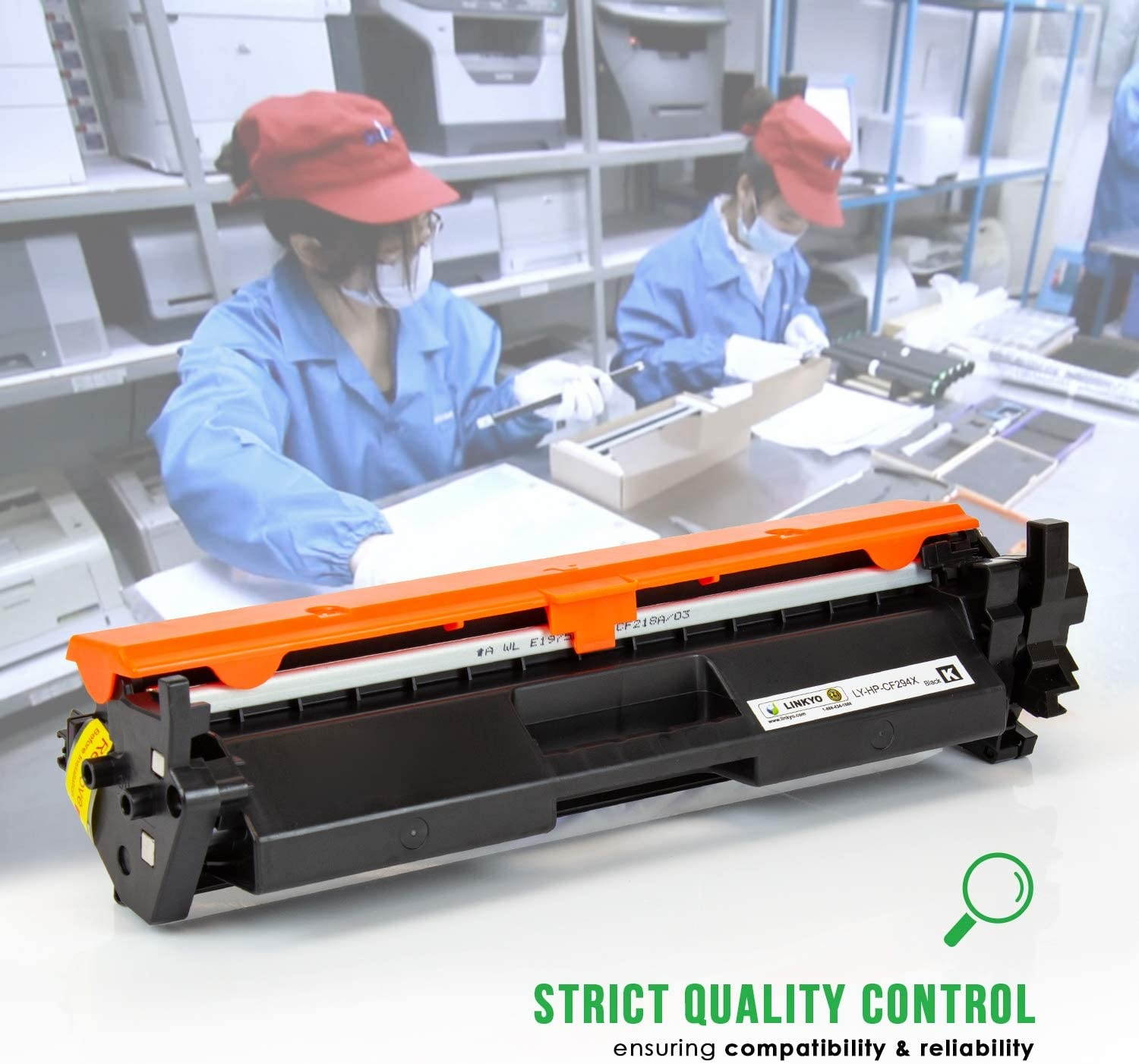 LINKYO Compatible Toner Cartridge Replacement for HP 94A CF294A (Black, 2-Pack)