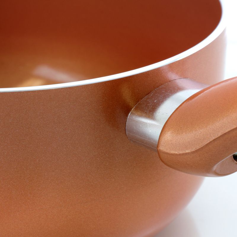 Better Chef 1.5 Qt. Copper Colored Ceramic Coated Saucepan with glass lid
