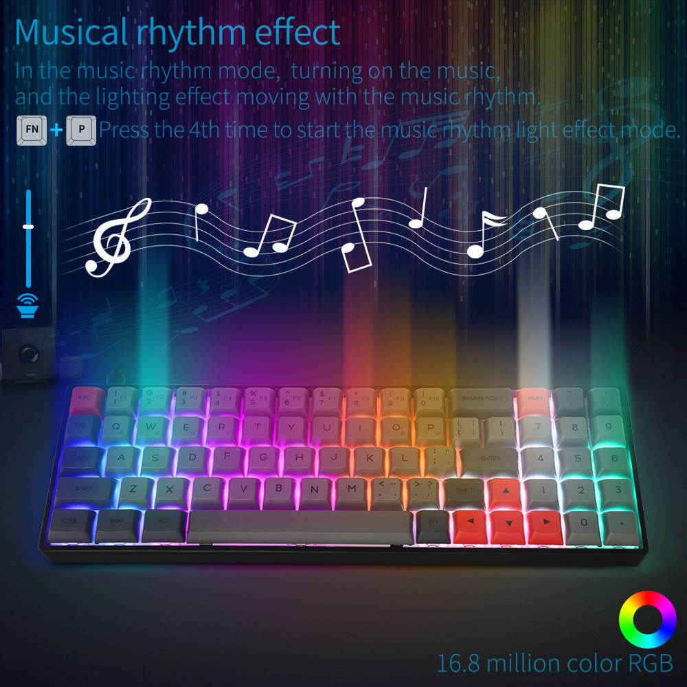 SK71 71 Keys Wired Mechanical Keyboard Gaming Keyboard with RGB Backlit, PBT Keycaps, Arrow Keys, Direction Keys, IP6X Dustproof Waterproof Hot Swappable for Win/Mac/Gaming(Mechanical Optical Axis)