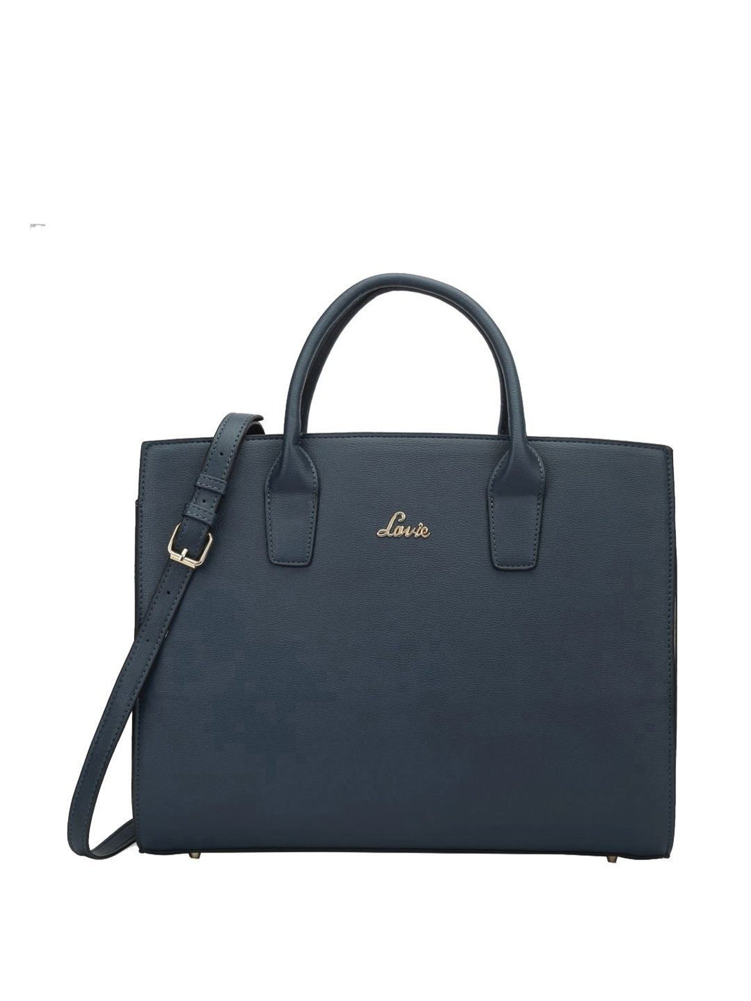 Lavie Navy Solid Large Handbag