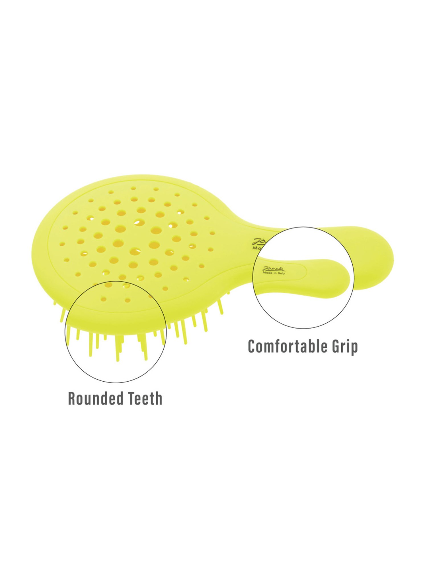 Janeke 1830 Professional Fluorescent Yellow Mini Super Brush