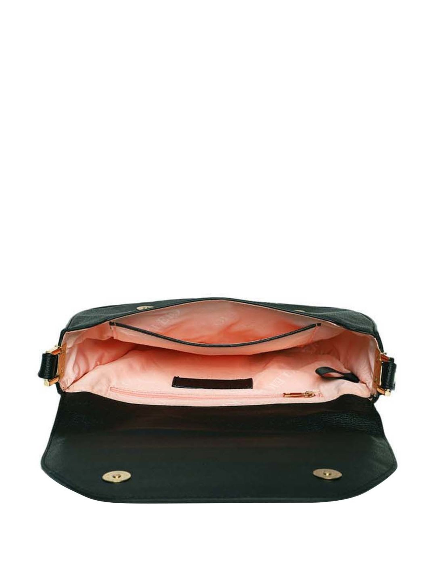 KLEIO Green Solid Medium Sling Handbag