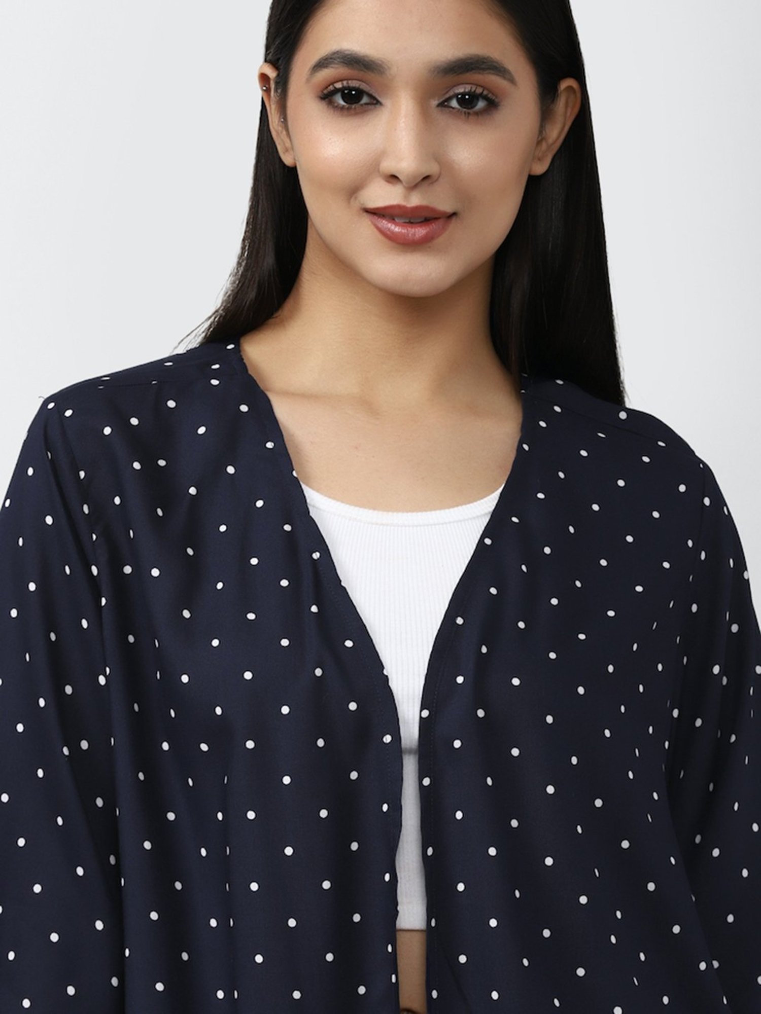 Forever 21 Navy Printed Shrug