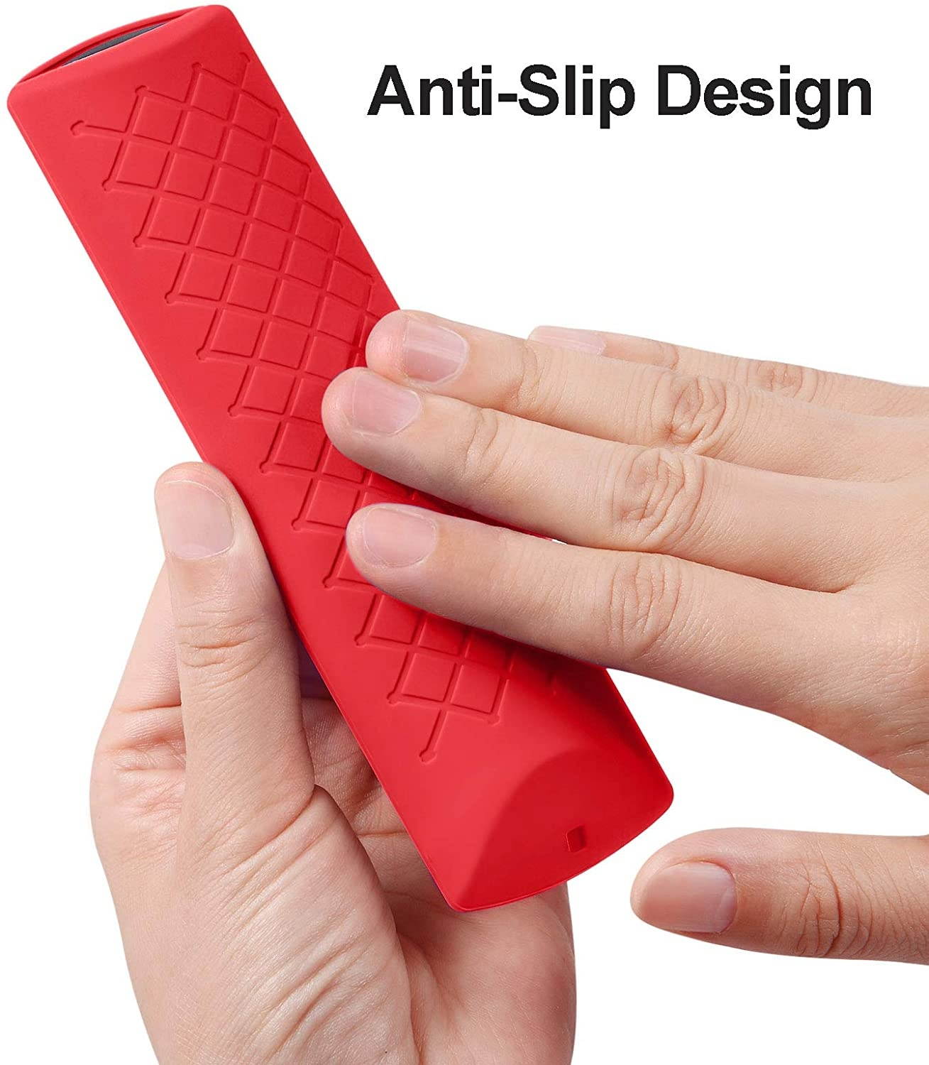 2Pack Remote Case Cover for Fir TV Stick 4K / Fir TV Cube/Fir TV (3rd Gen), SYMOTOP Anti Slip Silicone Remote Case Compatible with All-New 2nd Gen Alexa Voice Remote Control - Black Red