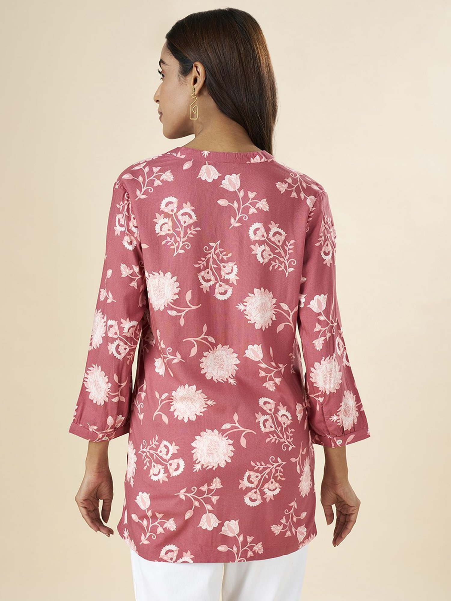 Akkriti by Pantaloons Pink Printed Tunic