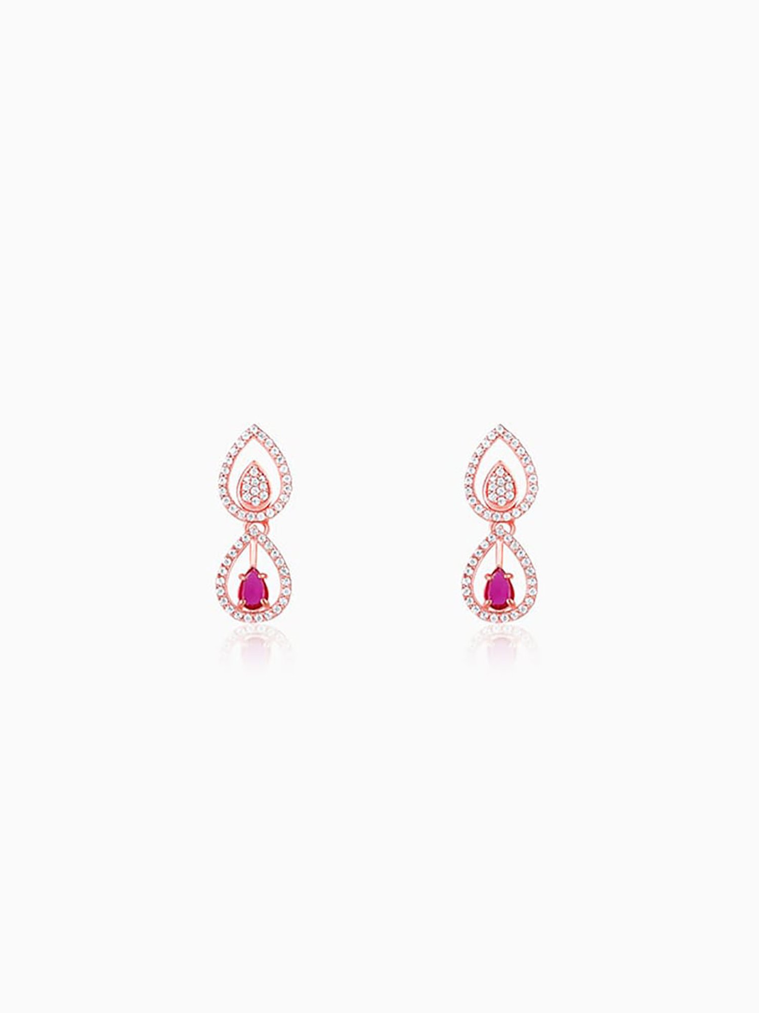 GIVA 92.5 Sterling Silver Double Drop Earrings for Women