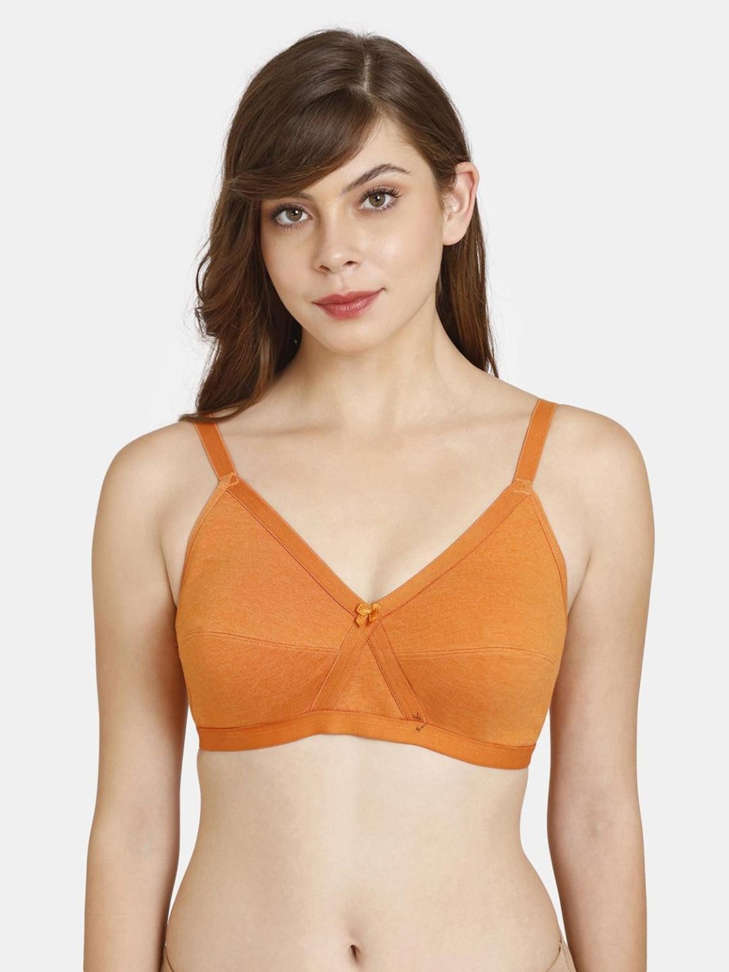 Rosaline by Zivame Orange Non-padded Bra
