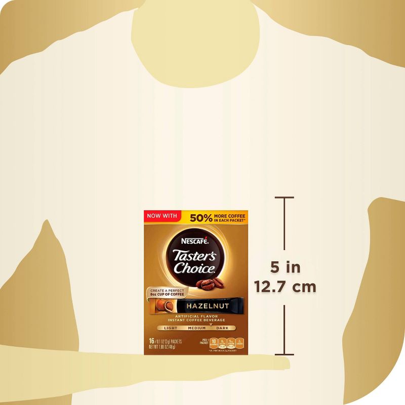 Nescafé Taster's Choice Hazelnut Gourmet Dark Roast Instant Coffee - 16ct