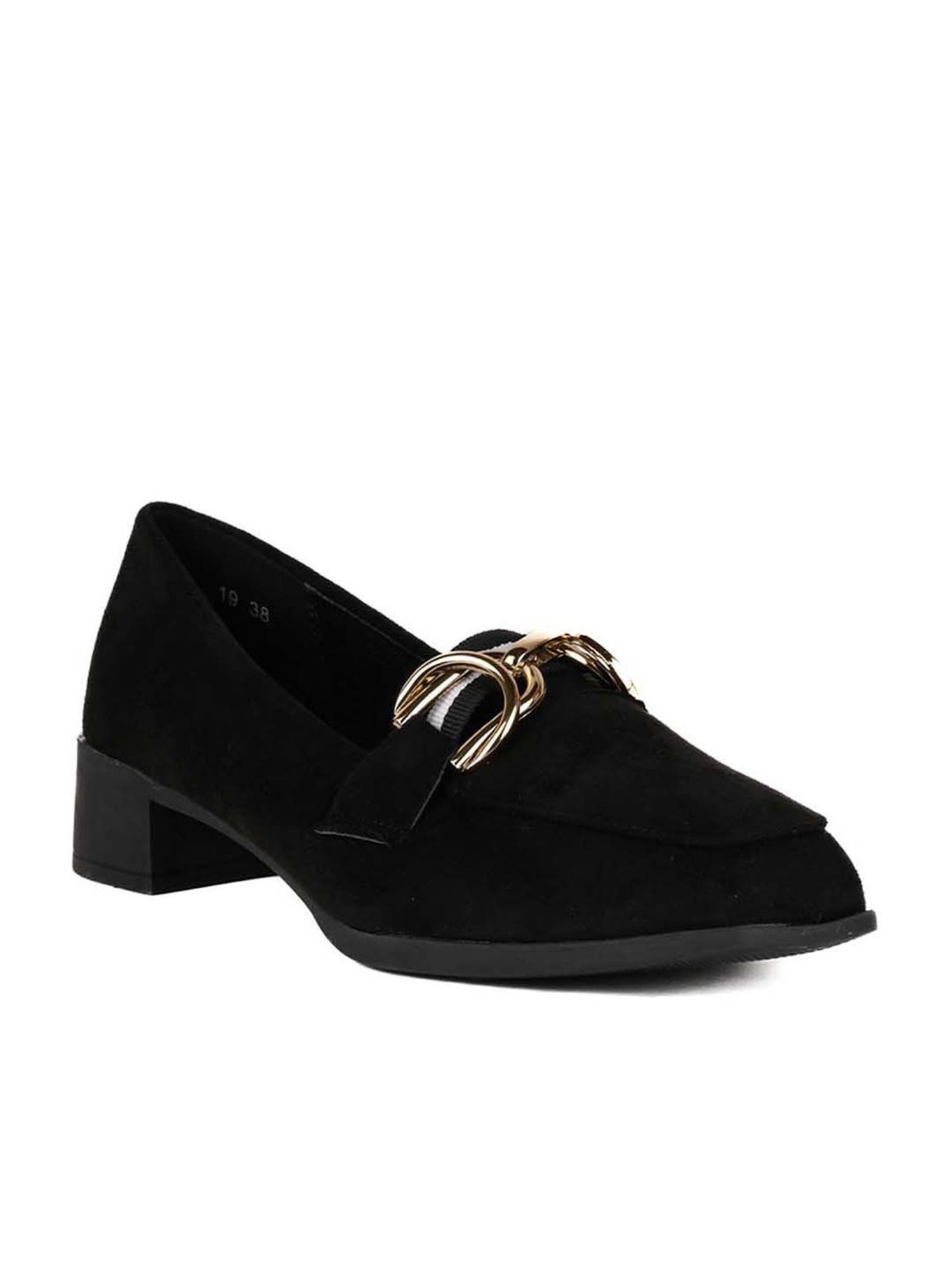 Ronnie Grey Women's Black Casual Loafers