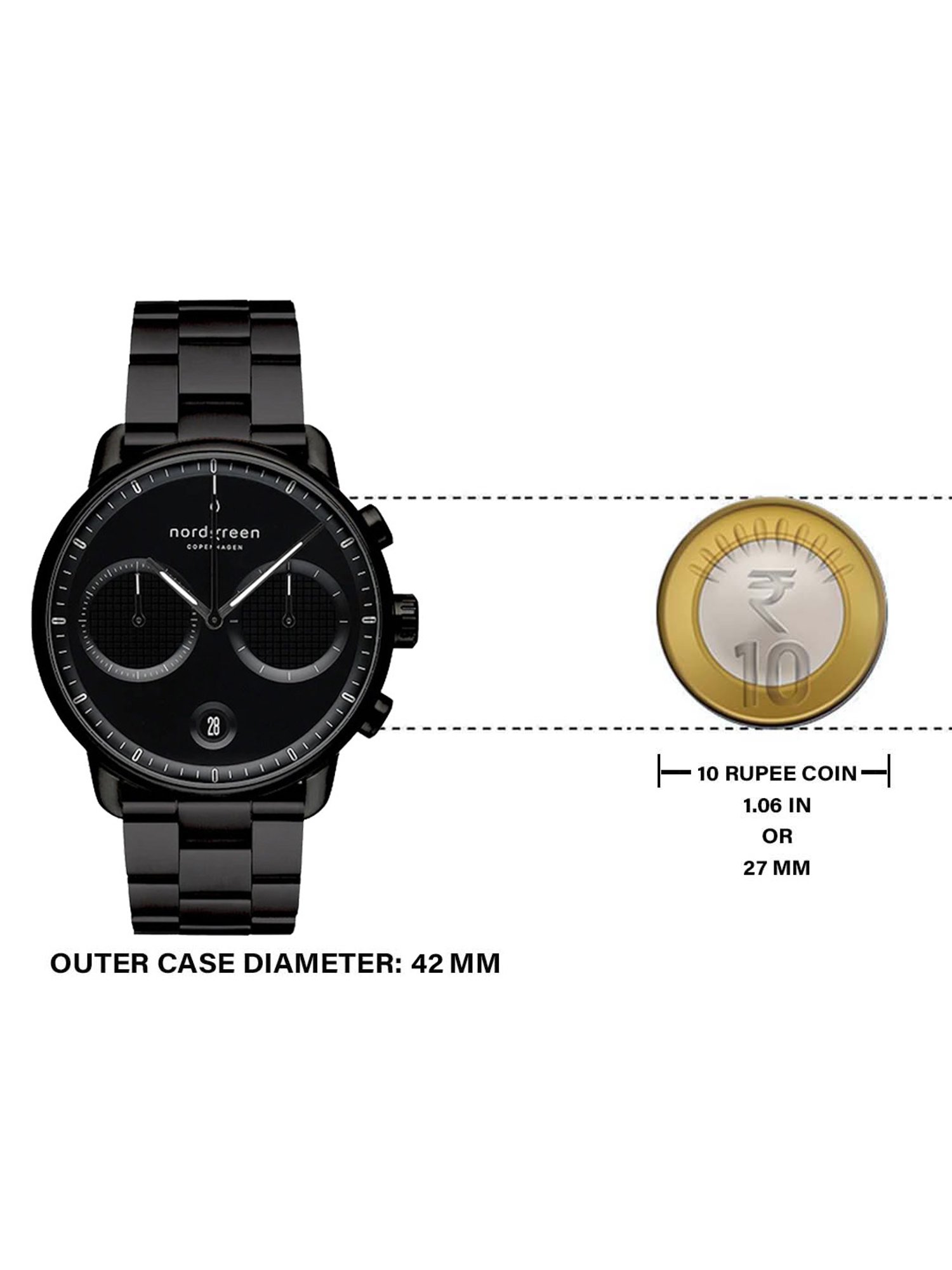 Nordgreen PI42BL3LBLTB Pioneer Analog Watch for Men