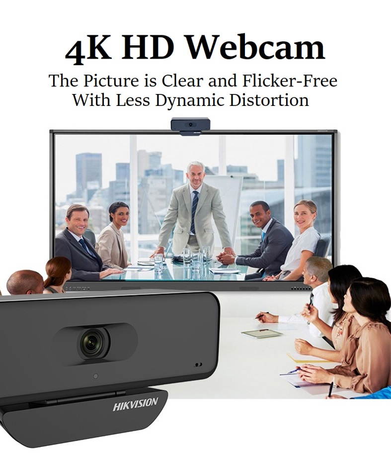 Hikvision 4K 3264*2448 Webcam for PC, Full HD Computer Camera, External USB Video Vonference Webcam with Microphone, HD Wide-angle Anchor live Webcam 8 Million Pixel High-end 4K