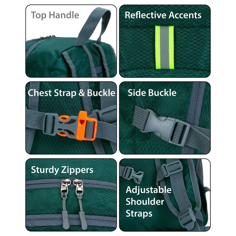 Rockland 19'' Packable Stowaway Backpack - Green